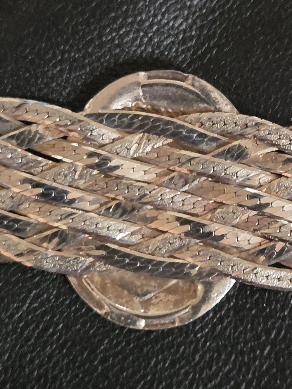 Silver Cameo Braided Multi-Strand Bracelet - Silver - Picture 6 of 14
